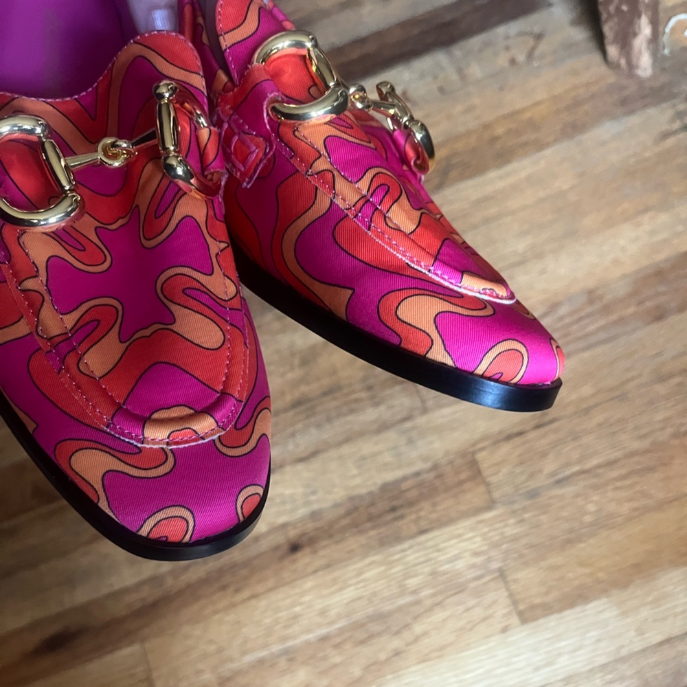 Jeffrey Campbell Vibrant Pink and Orange Loafers - Picture 7 of 7